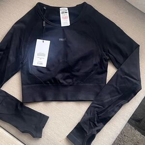 Gymshark Women's Black Long Sleeve Crop Top